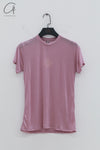 BASERANGE Classic Bamboo Fiber and Cotton Slim Fit T-shirt Series Collection Round Neck Bottoming Shirt France BAS-TOCT-BL-AU24-ZI Purple